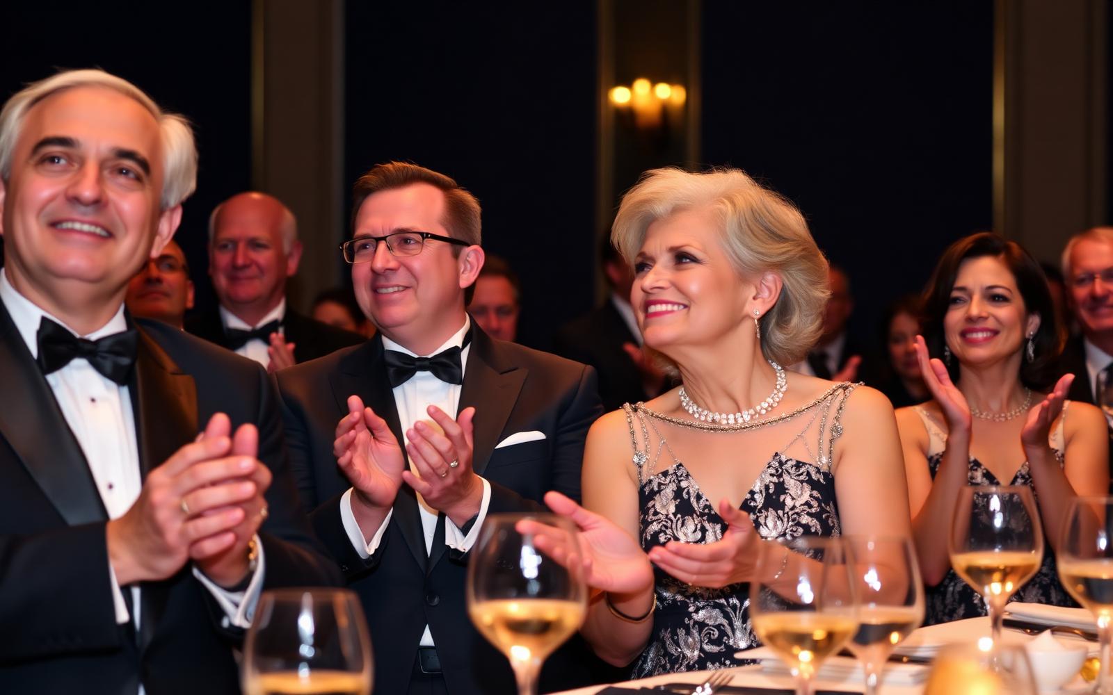 Audience at a science awards ceremony